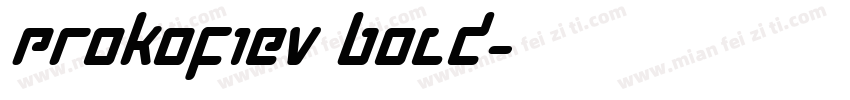 Prokofiev Bold字体转换